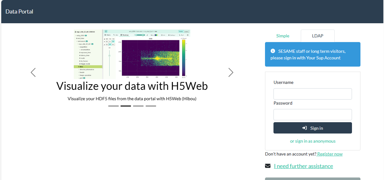 SESAME Data Portal — Access